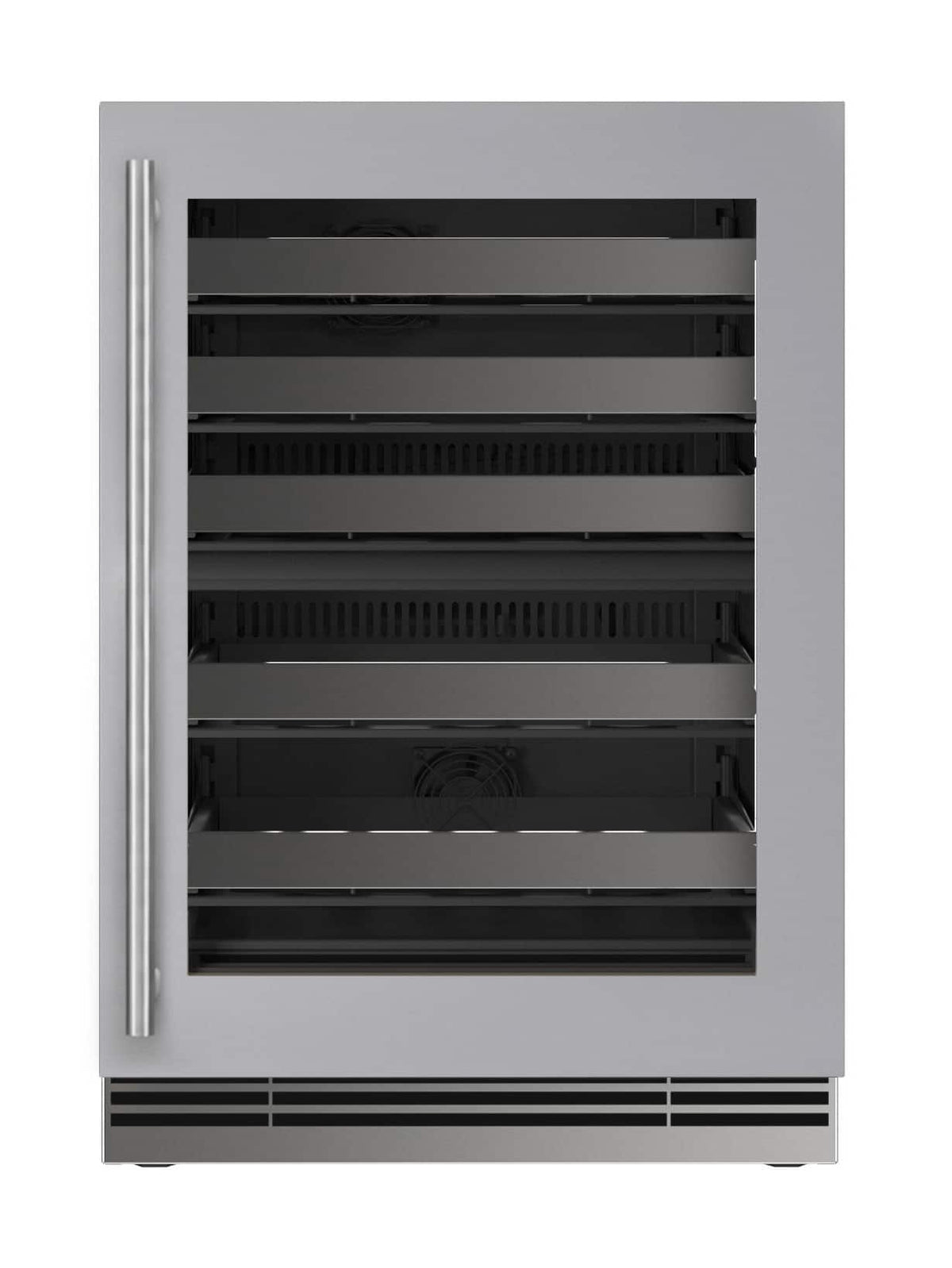 U-Line - 24"W. 5.1 Cu.Ft. Built-In Dual-Zone Wine Ref.- Frame w. Glass - Stainless Steel