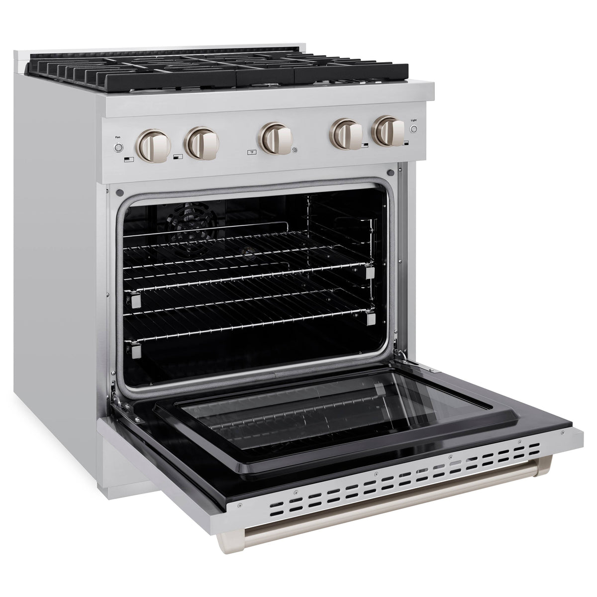 ZLINE - 30 in. Wide 4 Burner Paramount Dual Fuel Range with Cooktop and Convection Oven (SDR30) - Stainless Steel