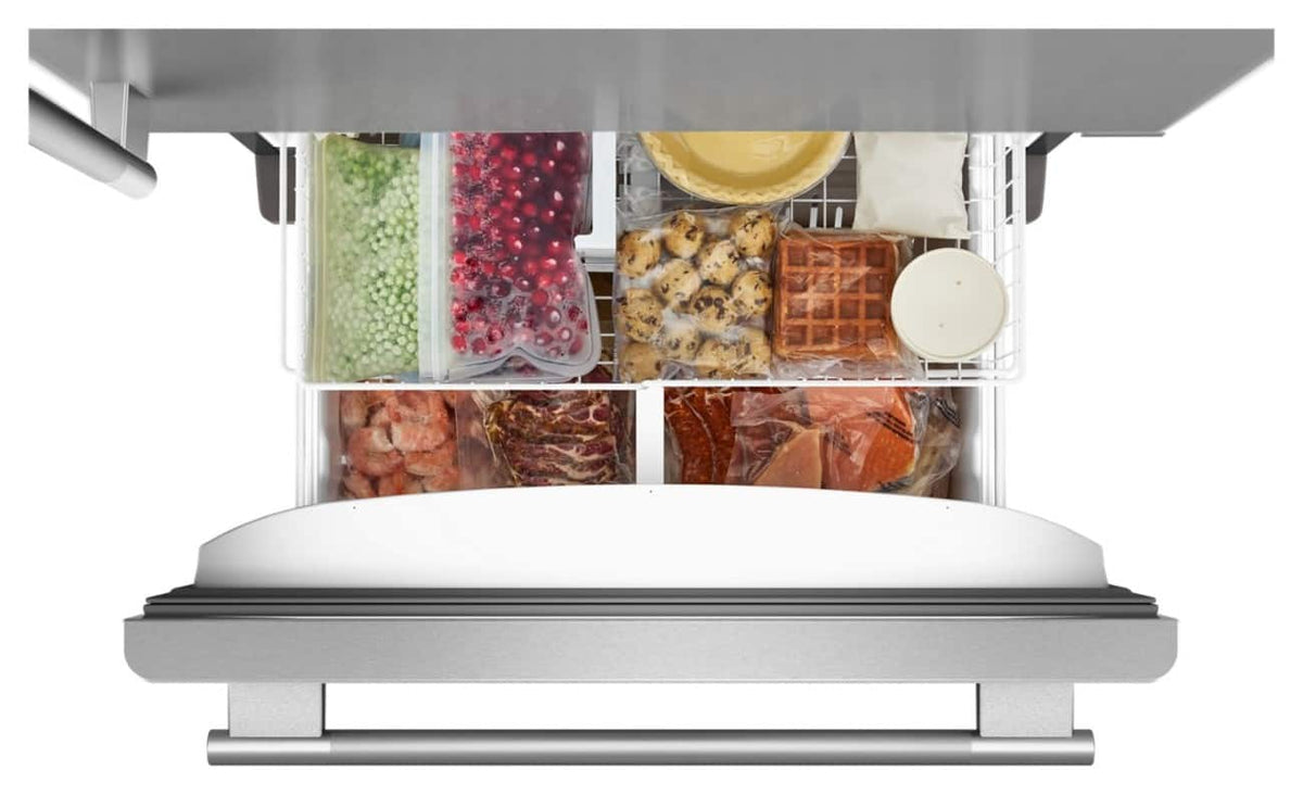 KitchenAid - 22 Cu. Ft. 33-Inch Standard-Depth Bottom Mount Refrigerator with Left Door Swing - Stainless Steel