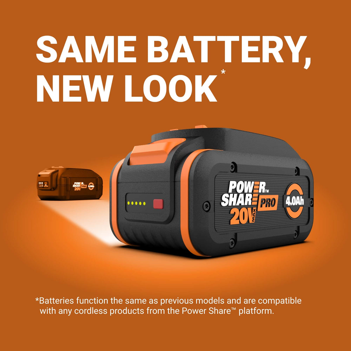 WORX - 20V Power Share PRO 4.0Ah Lithium Battery
