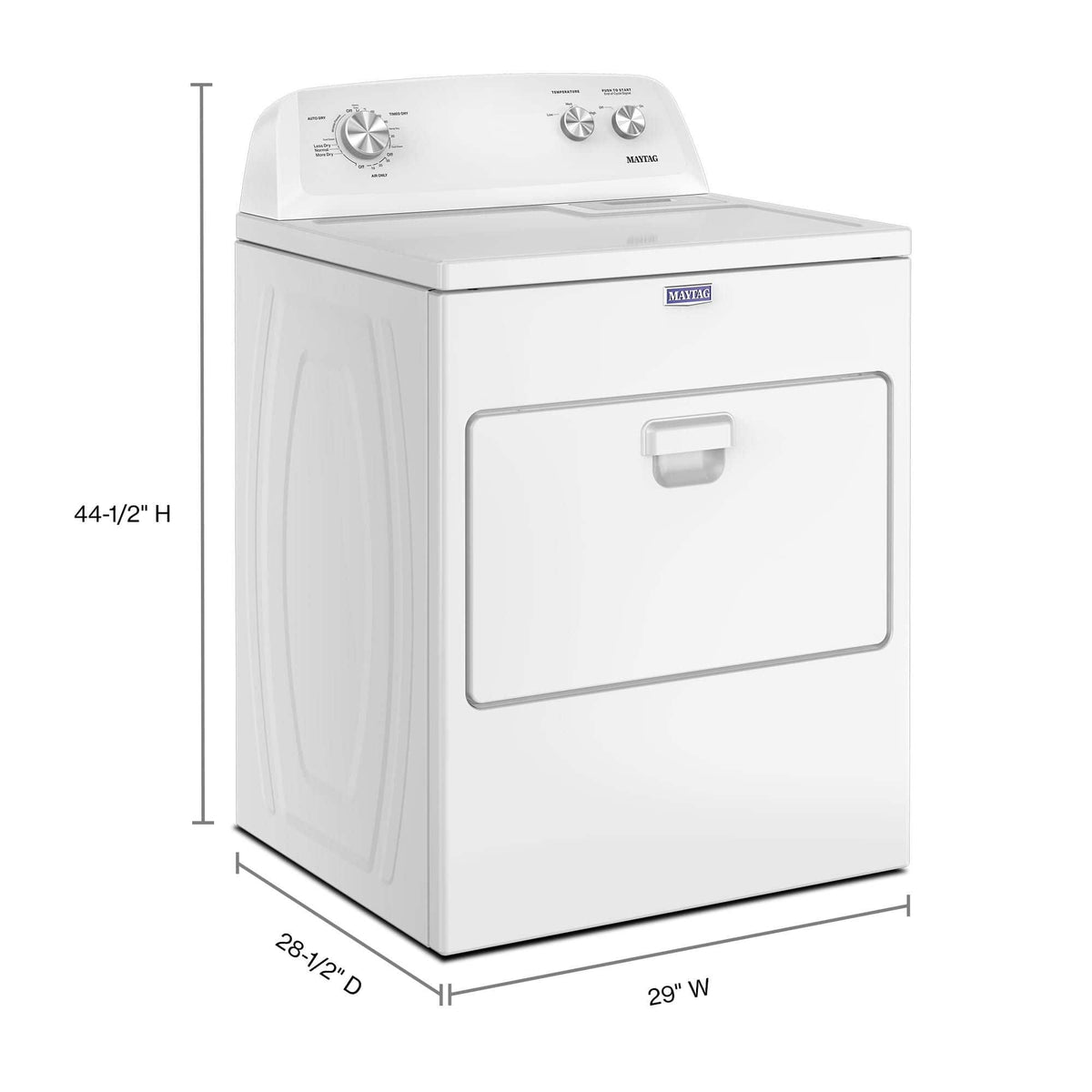 Maytag - 7.0 Cu. Ft. Electric Dryer with Wrinkle Prevent Option - White