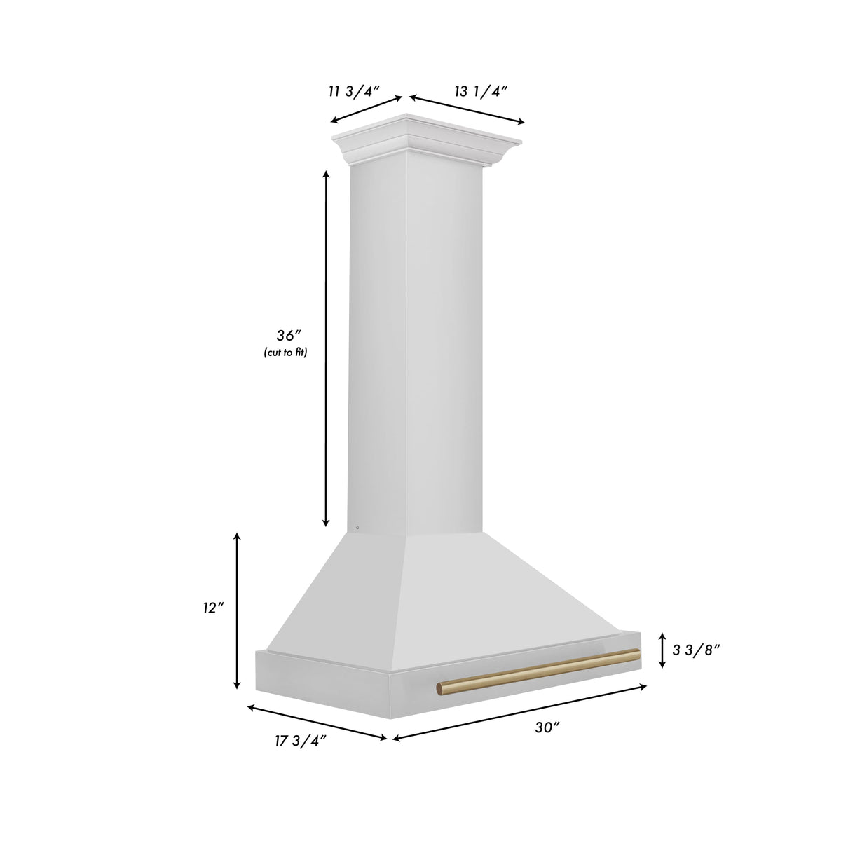 ZLINE Autograph Edition - 30 inches - Externally Vented - Wall Range Hood - Stainless Steel