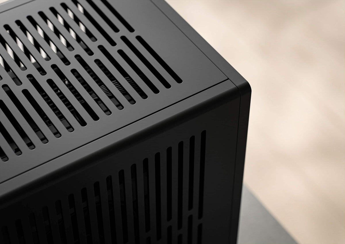 Fractal Design - Terra Graphite with PCIe 4.0 Riser Mini-ITX Small Form Factor PC Case - Black