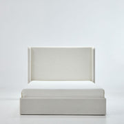 Carmen - Full Size Upholstered Wingback Bed - Ivory