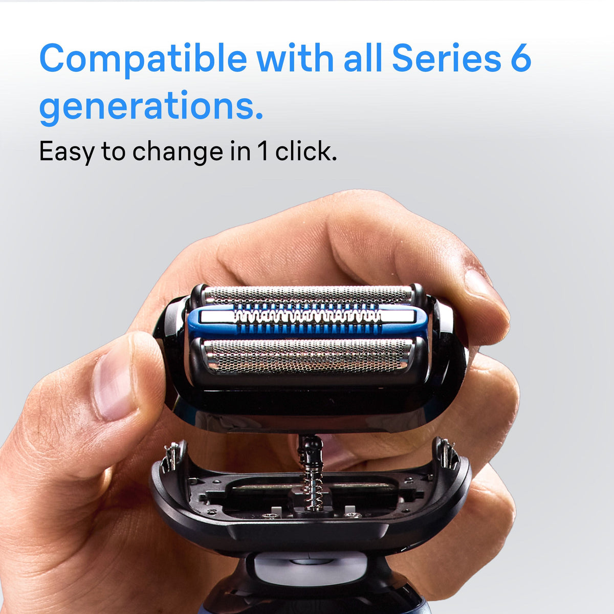 Braun - Series 6 Electric Shaver 64B Replacement Head, Compatible with 60, 61, 62, and 63 Generation Shavers - Black