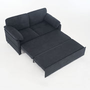 Convertible Pull Out Sofa Bed Queen Size, 3 In 1 With Side Storage