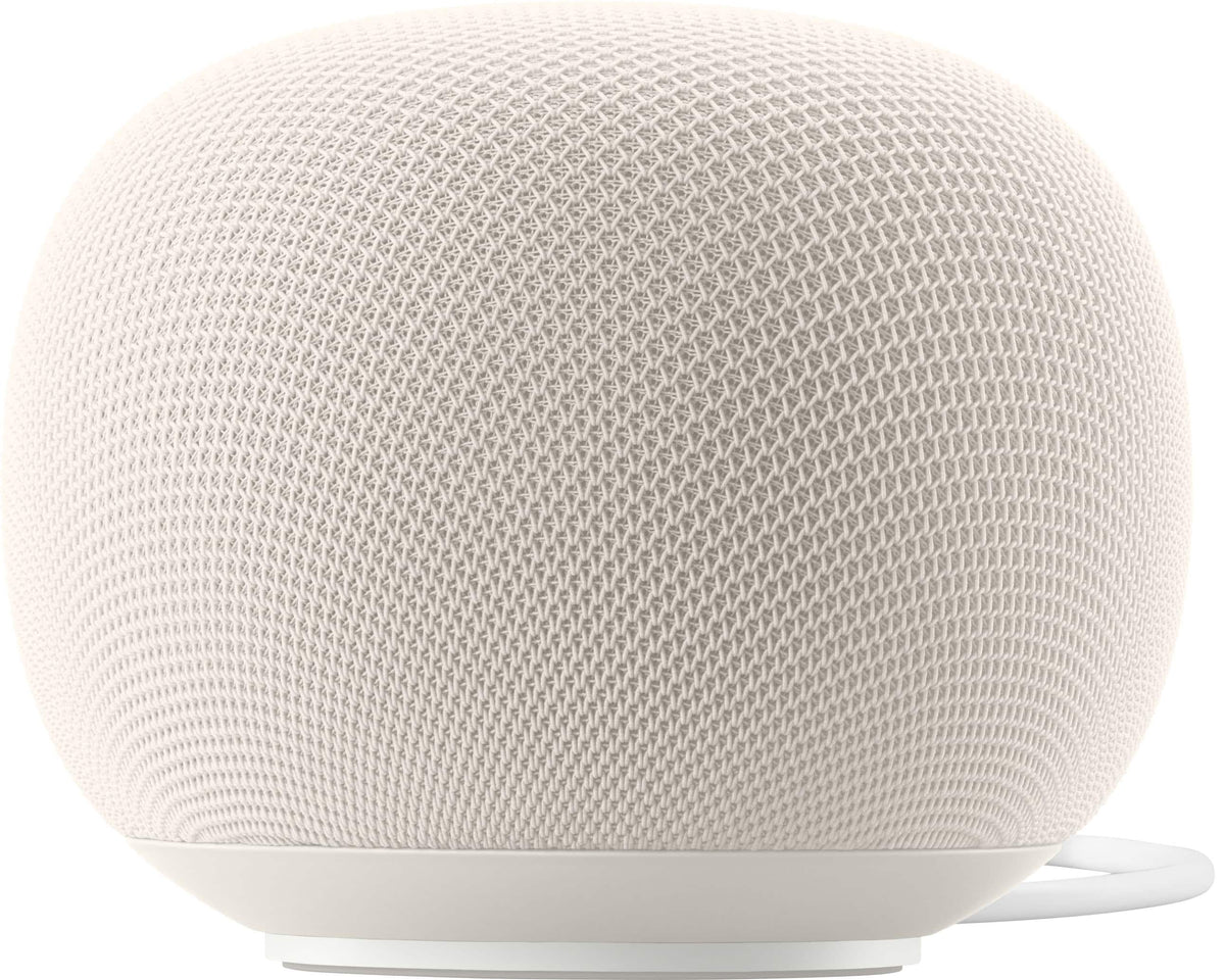 Google - Home Speaker - Smart Speaker with Gemini For Home Voice Assistant and 360-Degree Sound - Porcelain