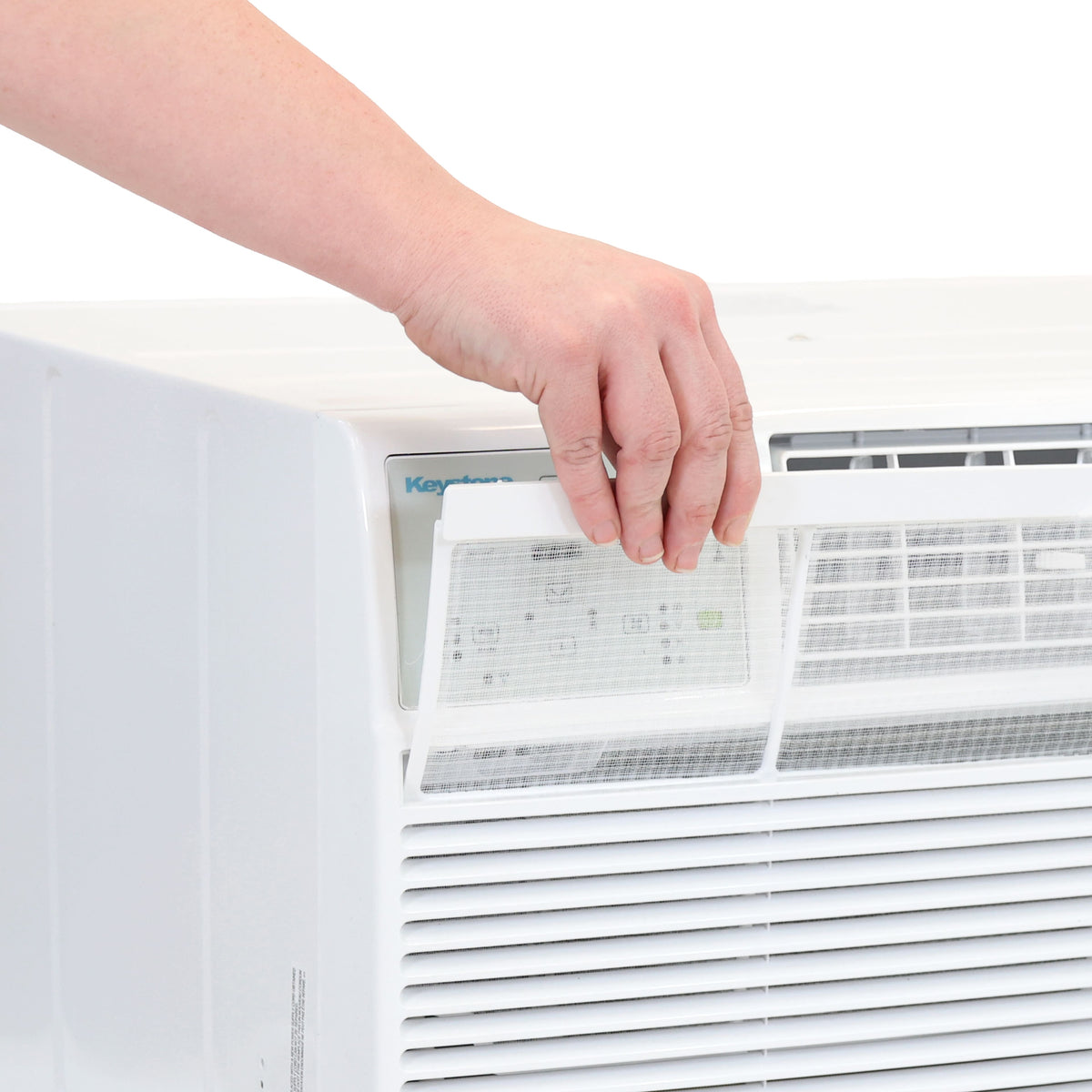 Keystone - 14,000 BTU 230V Through-the-Wall Air Conditioner with Follow Me LCD Remote Control - White