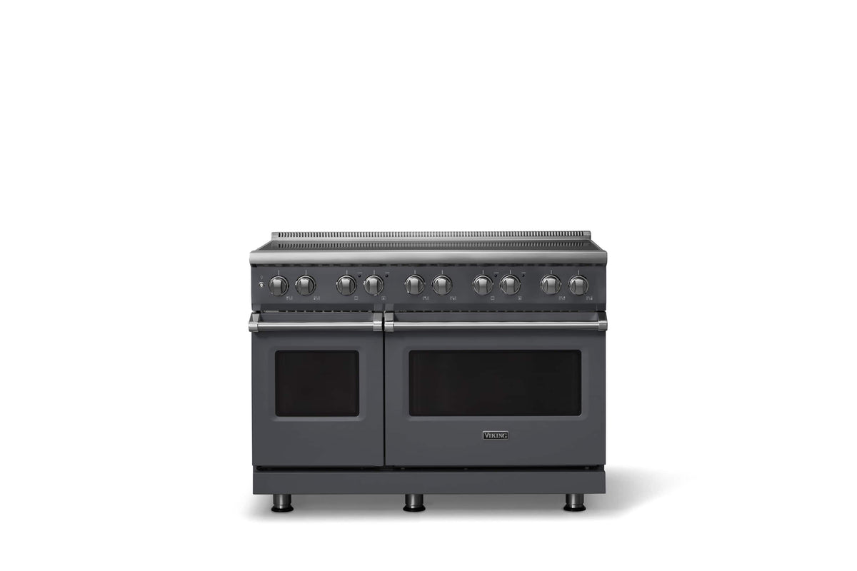 Viking - 48 in. Wide 6 Elements Pro 5 Series 7.3 Cu. Ft. Freestanding 6 Element Induction Convection Range - Cast Black