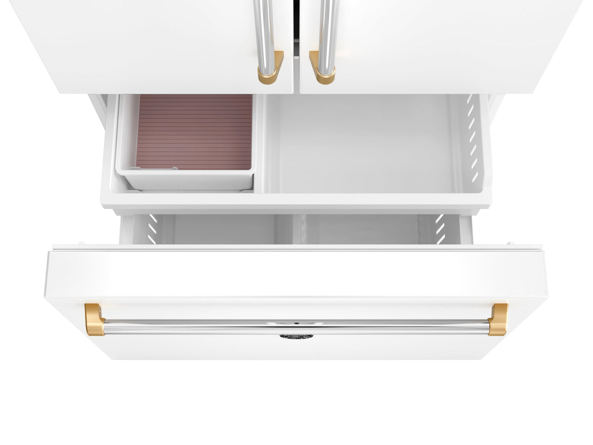 36" Bertazzoni Refrigerator - Bianco Matt - White