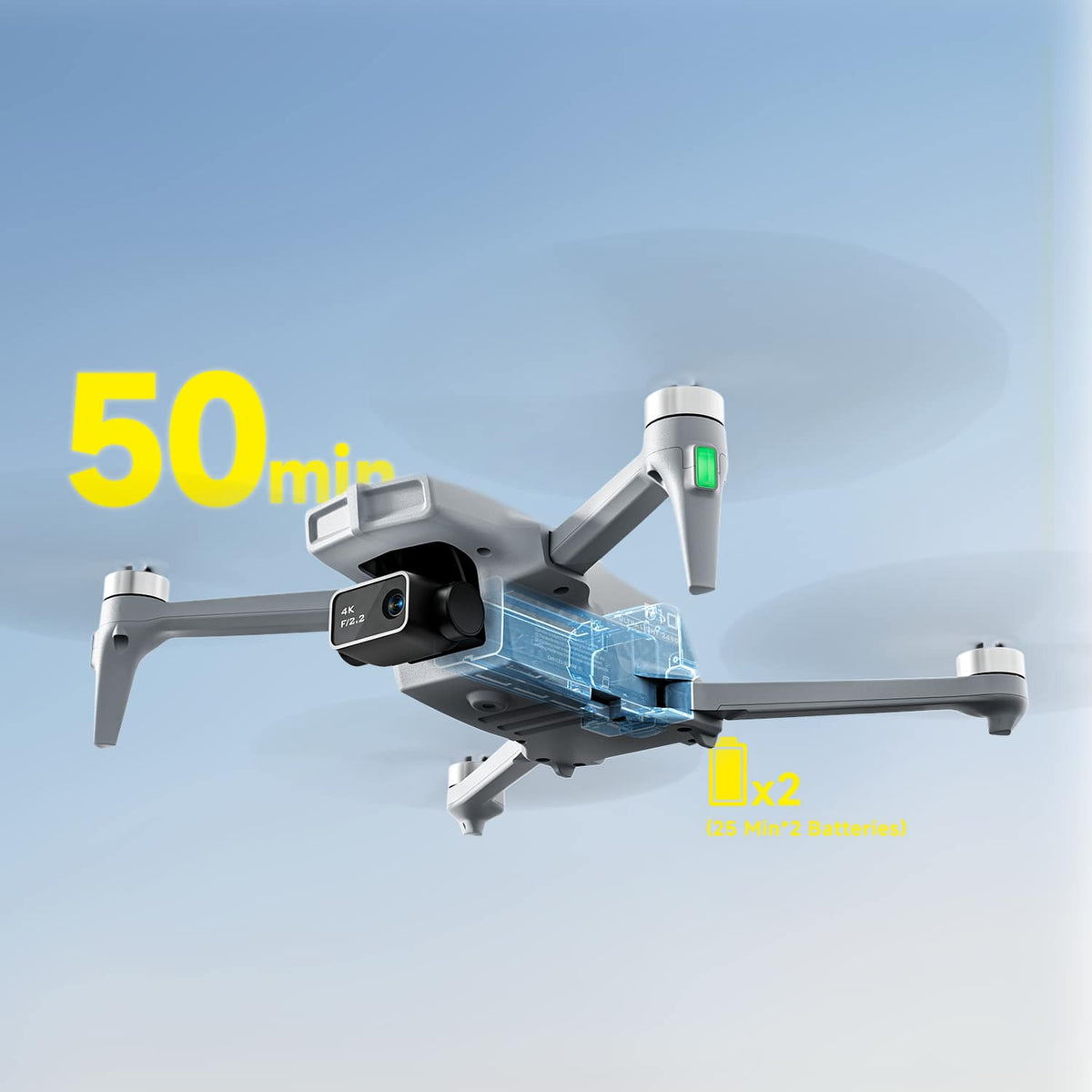 Snaptain - P10 4K Camera Drone with Remote Controller - Gray