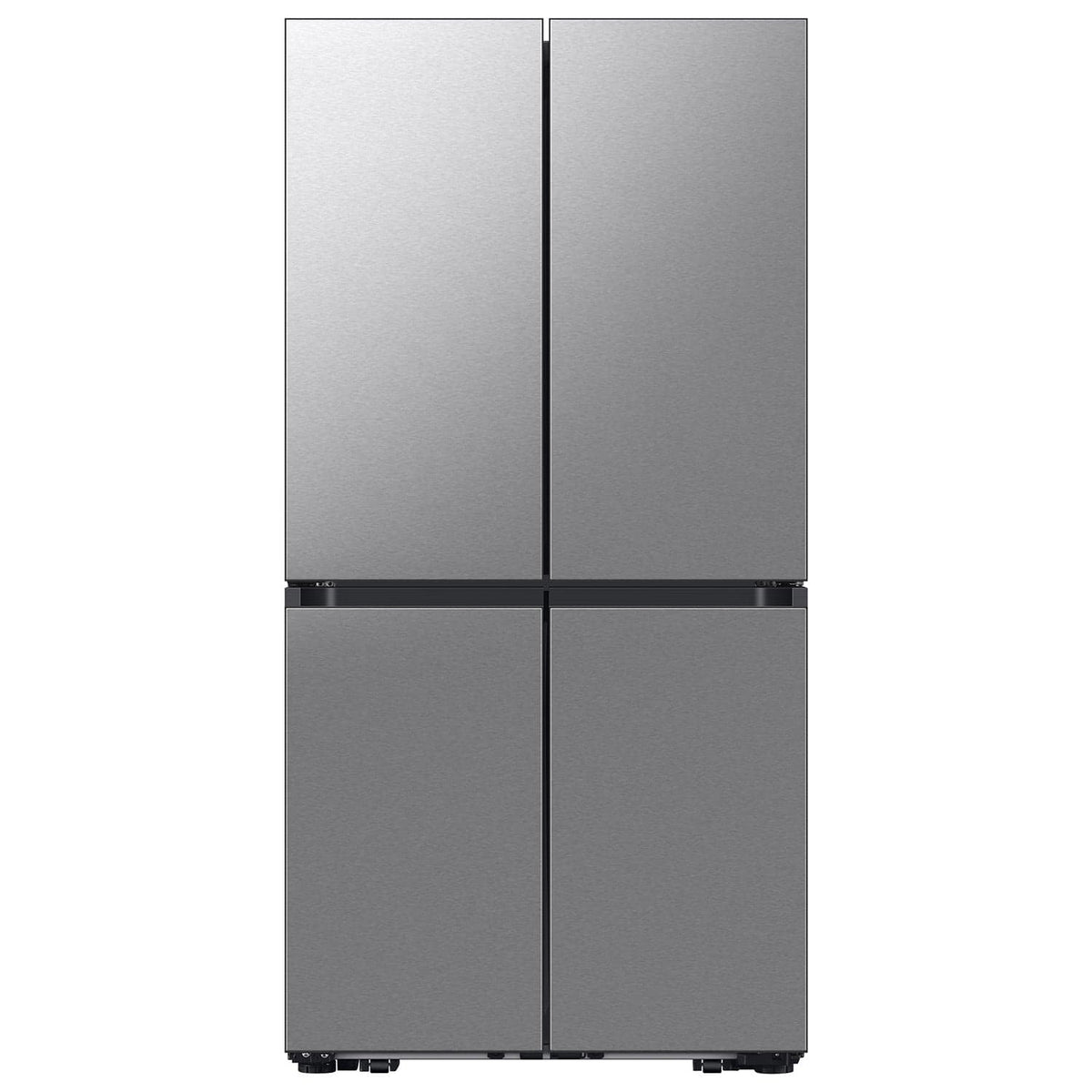 Samsung - 36 in. Wide Bespoke 23 cu. ft. Counter Depth 4-Door French Door Refrigerator with AI Hybrid Cooling - Stainless Steel