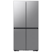 Samsung - 36 in. Wide Bespoke 23 cu. ft. Counter Depth 4-Door French Door Refrigerator with AI Hybrid Cooling - Stainless Steel