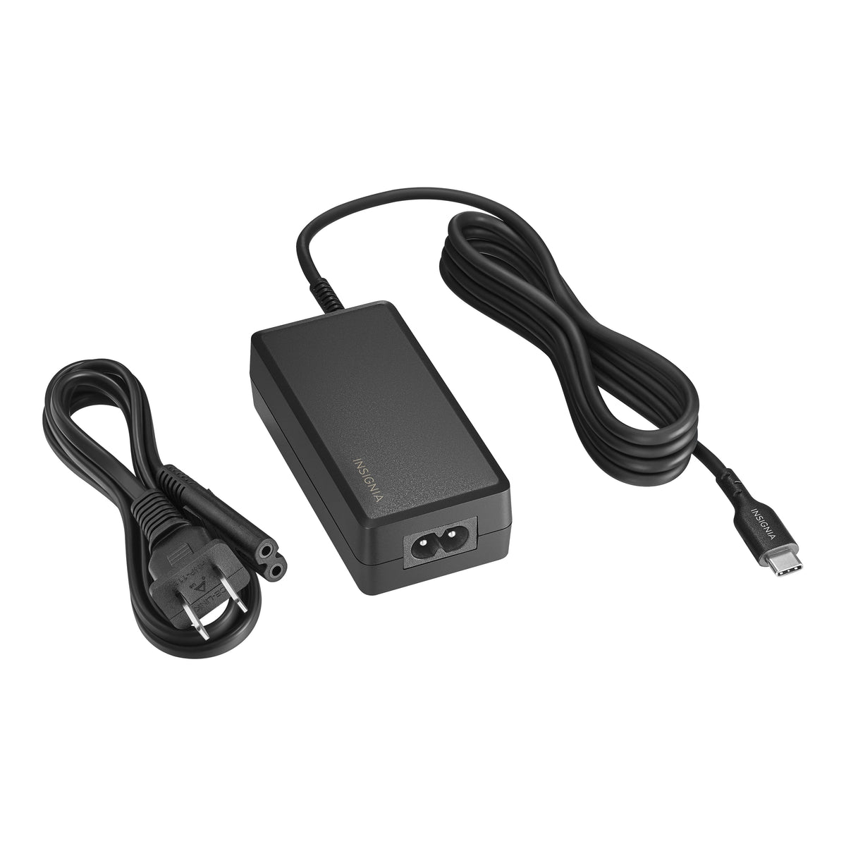Insignia™ - 65W 8 ft. Laptop Power Adapter for USB-C Devices - Black