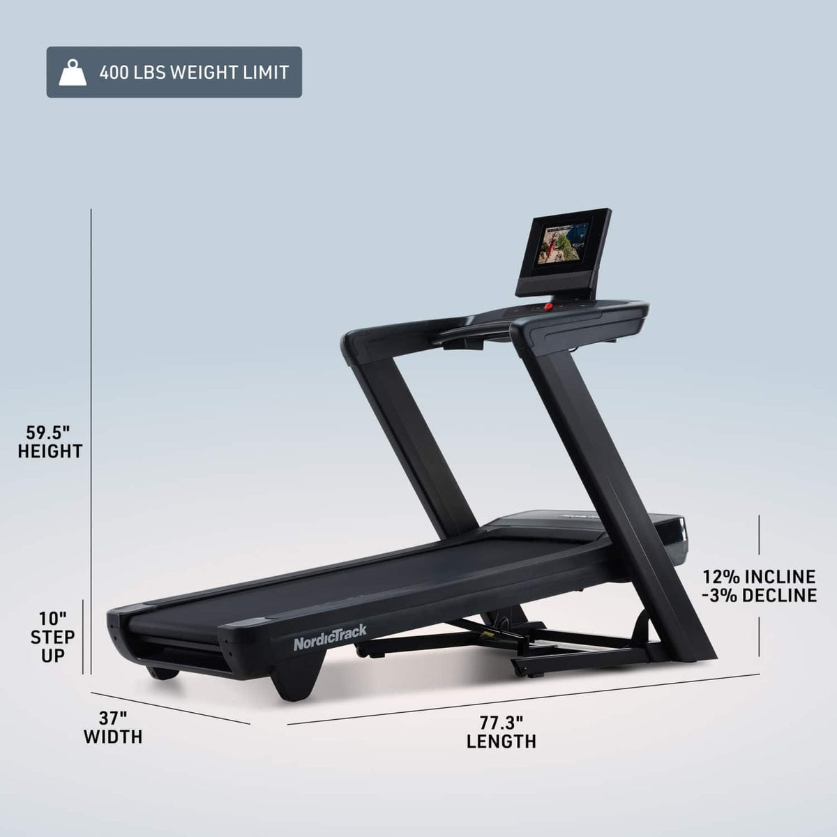 NordicTrack - Commercial 1250 Treadmill with 10" Tilting Touchscreen - Black