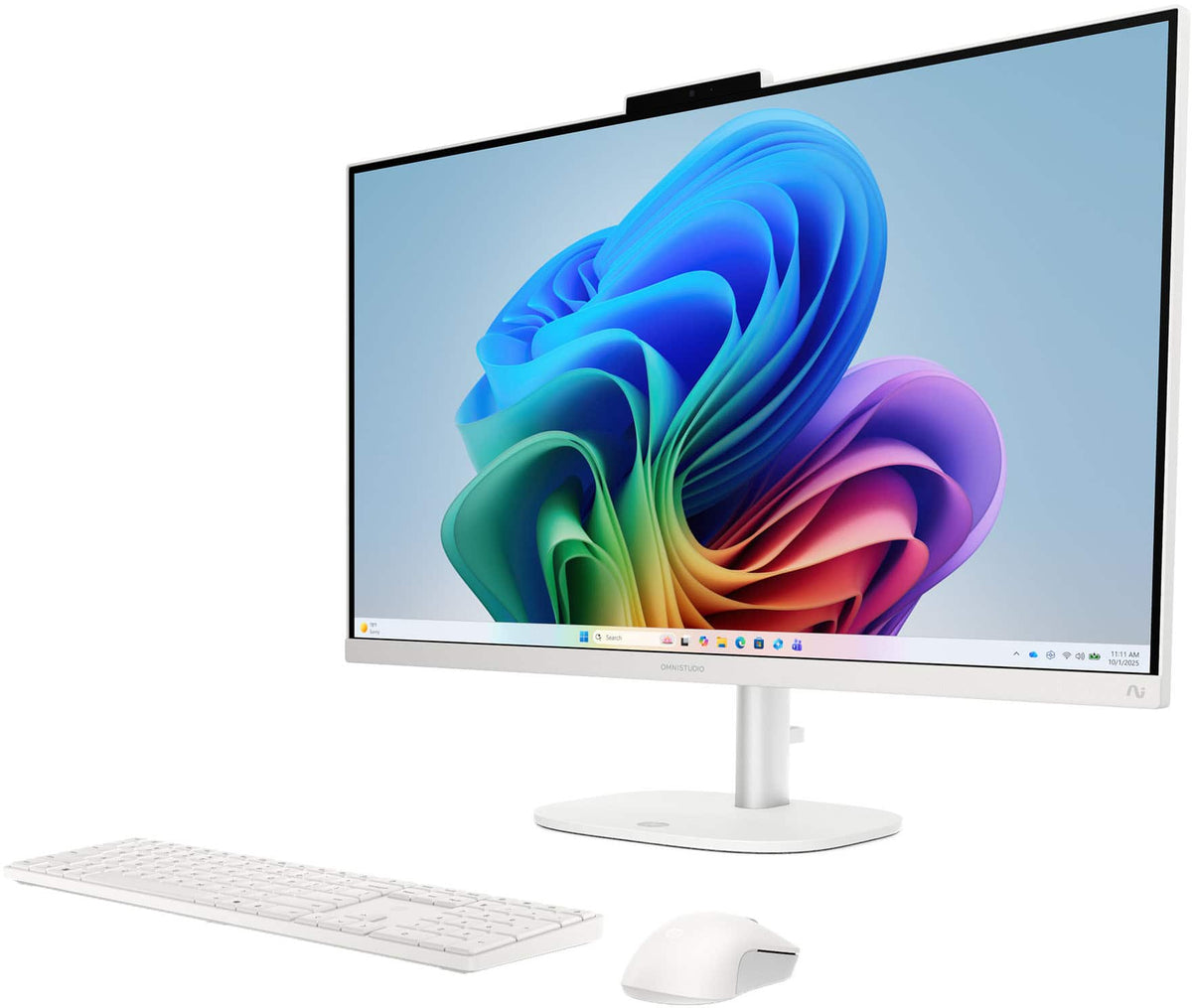 HP - OmniStudio 27" Full HD Touchscreen All-in-One w/ Adjustable Height - Intel Core Ultra 7 - 16GB Memory - 1TB SSD - Cotton White