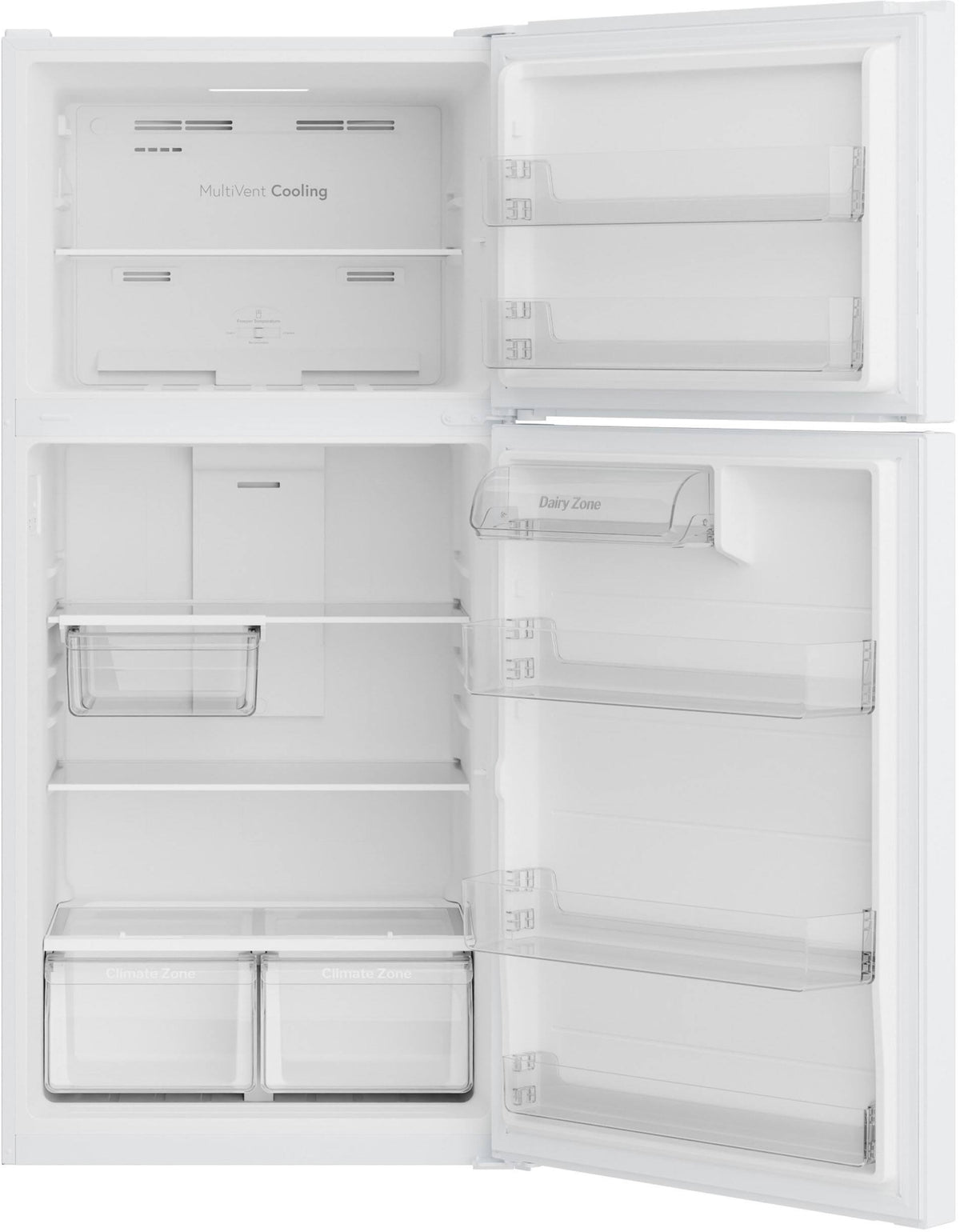 GE - 30 in. Wide 21 Cu. Ft. Freestanding Garage Ready Top Freezer Refrigerator with Bright LED Lighting - White