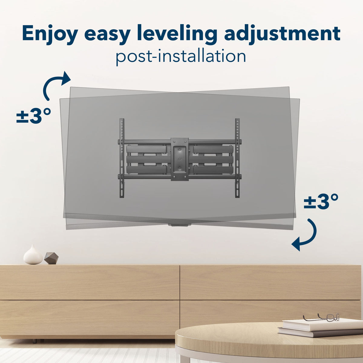 Insignia™ - Full-Motion TV Wall Mount for Most 42–90" TVs, Up to 120 lbs. — Extends 20" - Black