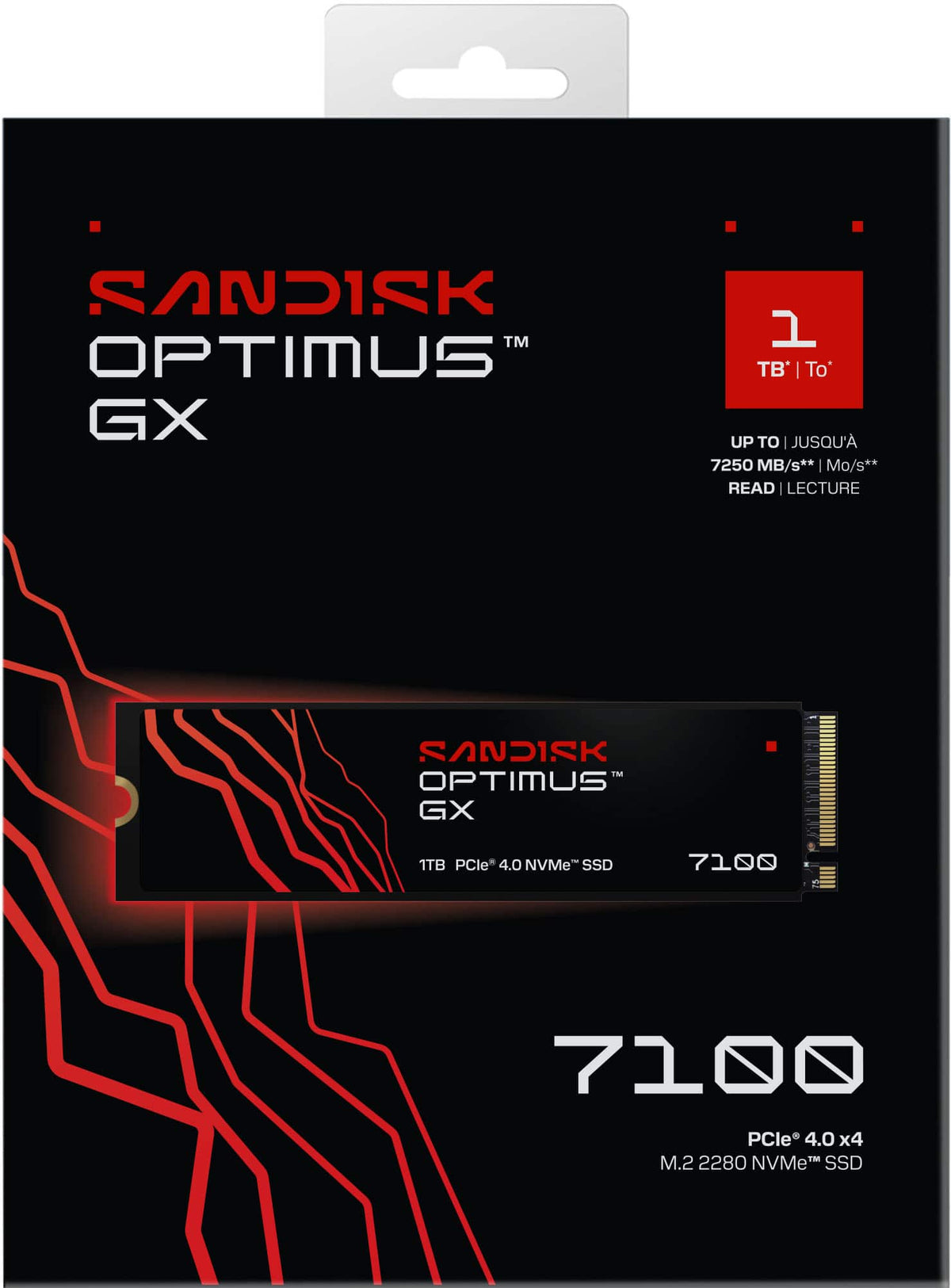 SANDISK - 1TB Optimus GX 7100 PCIe 4.0 x4 M.2 2280 NVMe SSD