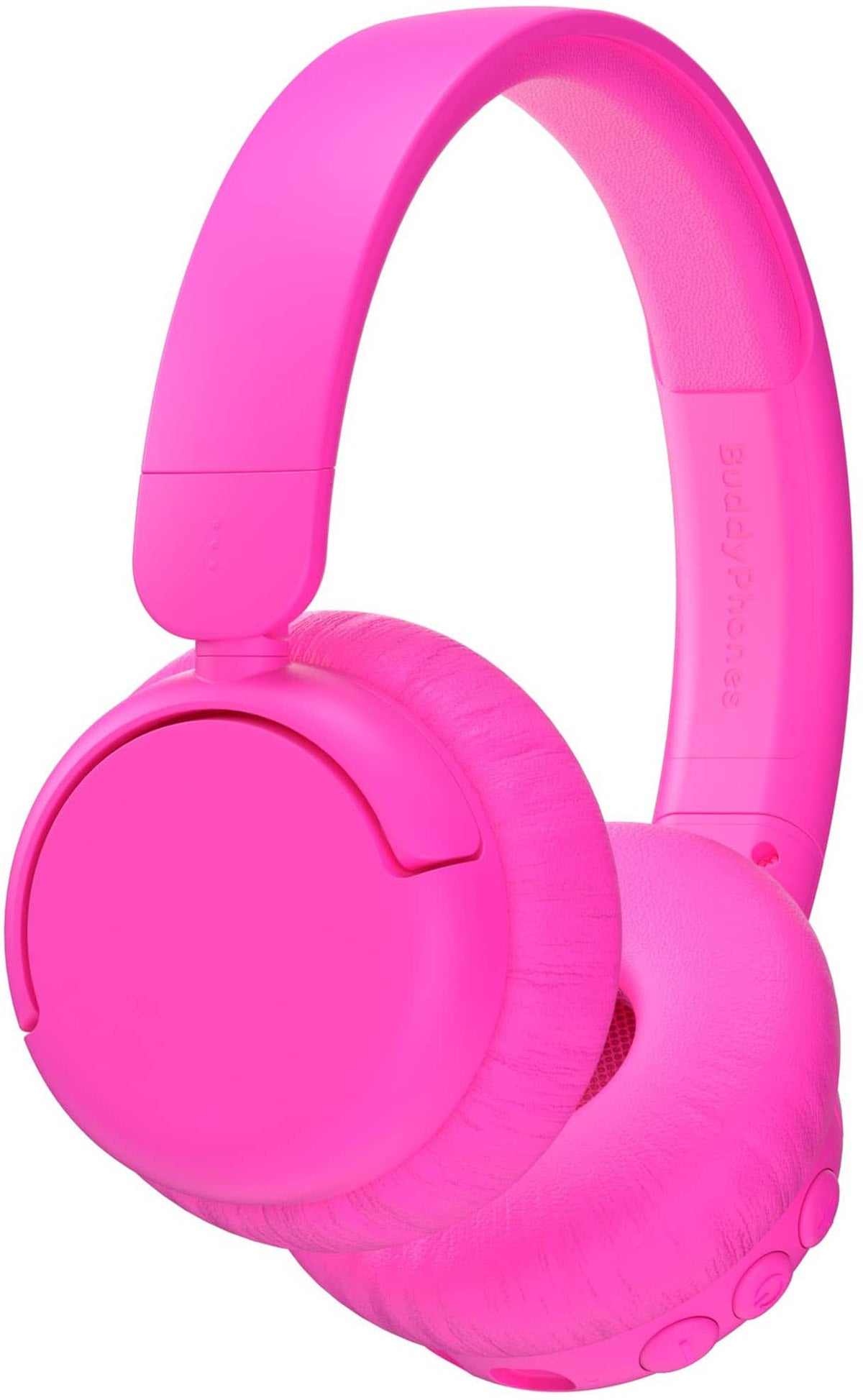 Made for Amazon BuddyPhones EcoTime Wireless SafeAudio Over-the-Ear Youth Headset, Bluetooth (Ages 6+) - Pink