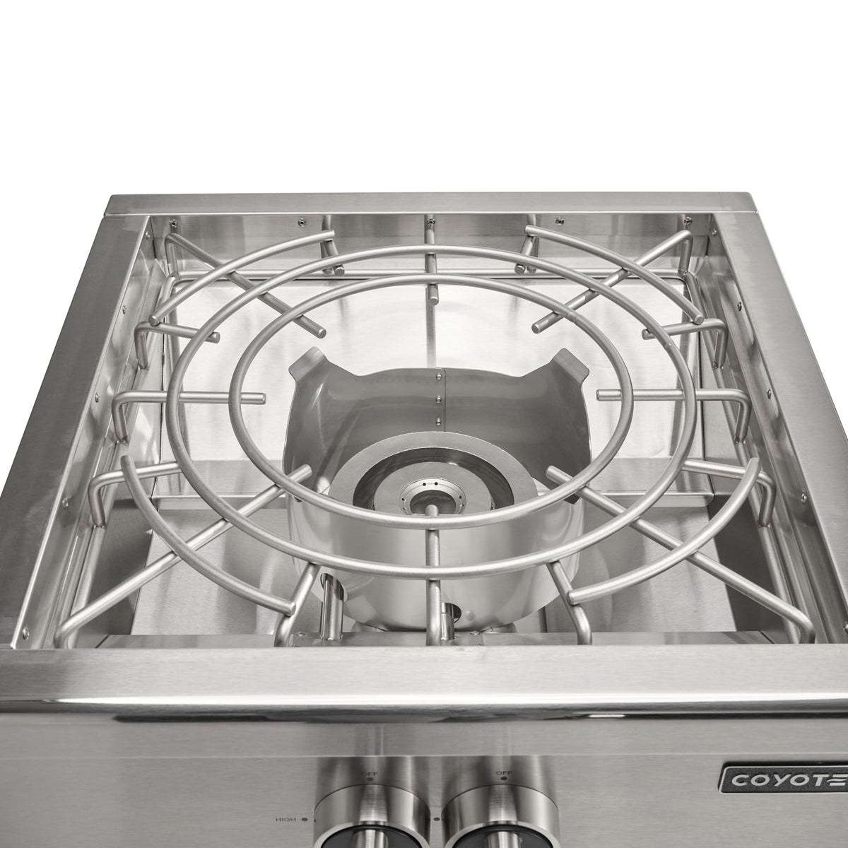 Coyote - 24" Single Built-In Gas Power Burner (NG) - Stainless Steel