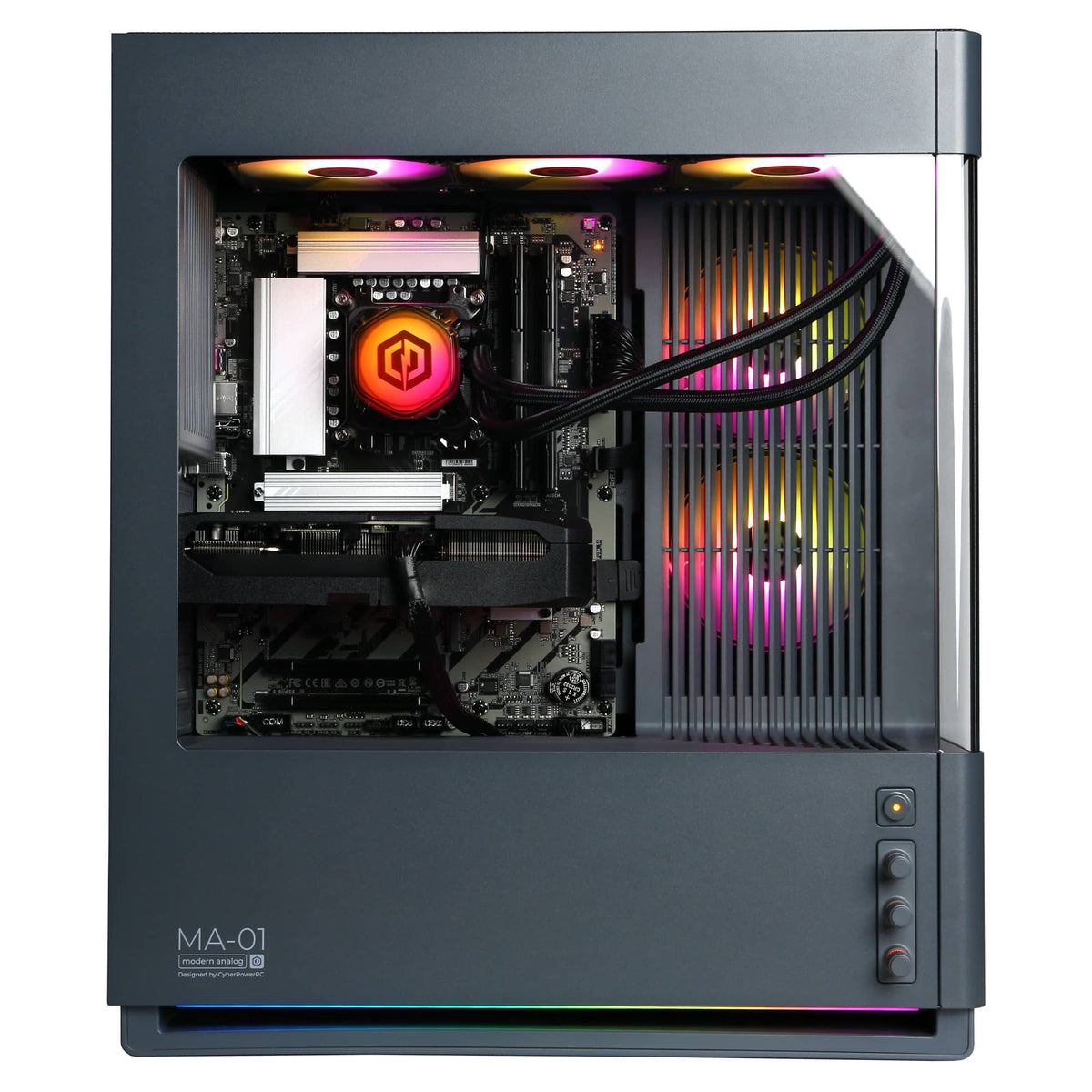 CyberPowerPC - Gaming Desktop - Intel Core Ultra 7 270K Plus - NVIDIA GeForce RTX 5070 12GB - 32GB DDR5 - 2TB PCIe 4.0 SSD Storage - Gray