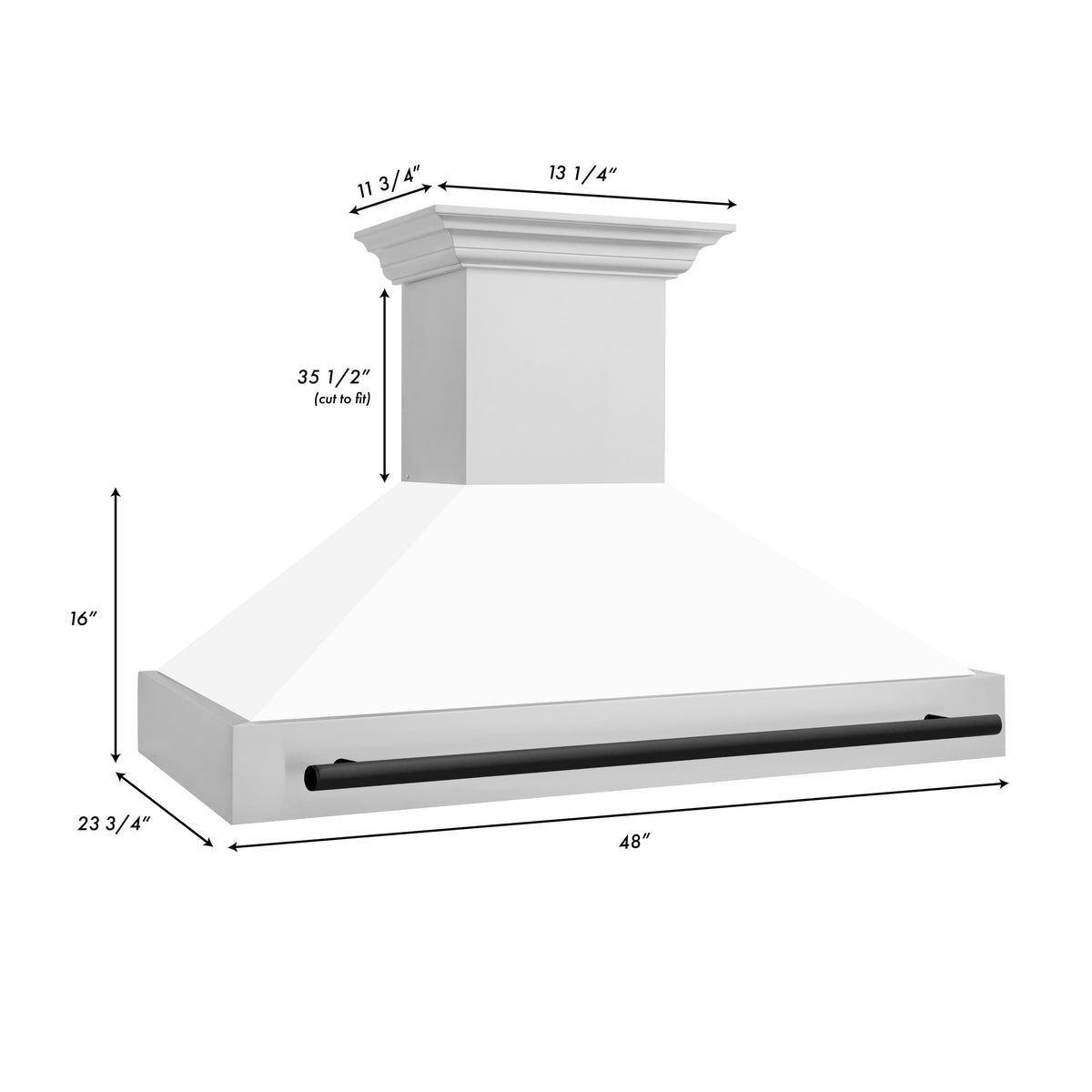 ZLINE Autograph Edition - 48 inches - Externally Vented - Wall Range Hood - Stainless Steel