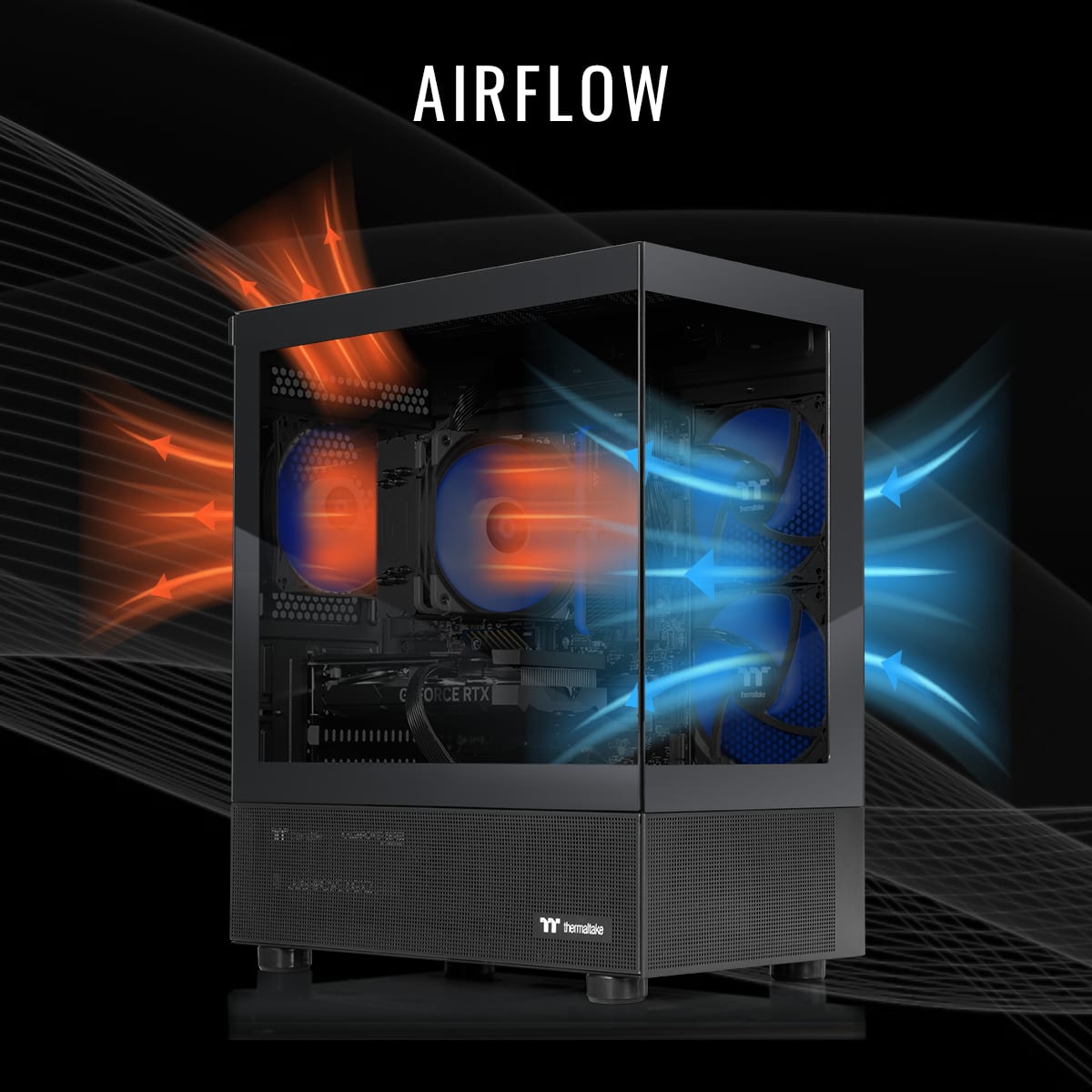 Thermaltake - LCGS View i560T-170 Gaming Desktop Intel Core i7,16GB RGB Memory, NVIDIA GeForce RTX 5060 Ti 8G, 1TB SSD NVMe M.2, Wifi - Black