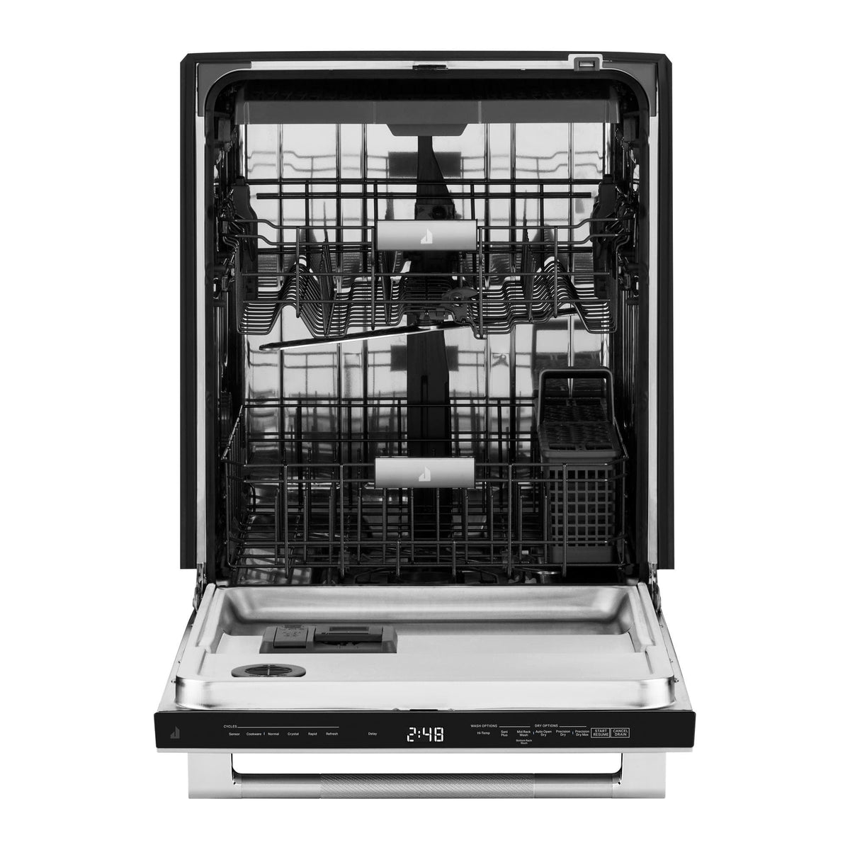 JennAir - 24" Top Control Built-In Dishwasher with Precise Fit 3rd Rack for Cutlery with Plasma Coating, 39 dBA - Stainless Steel