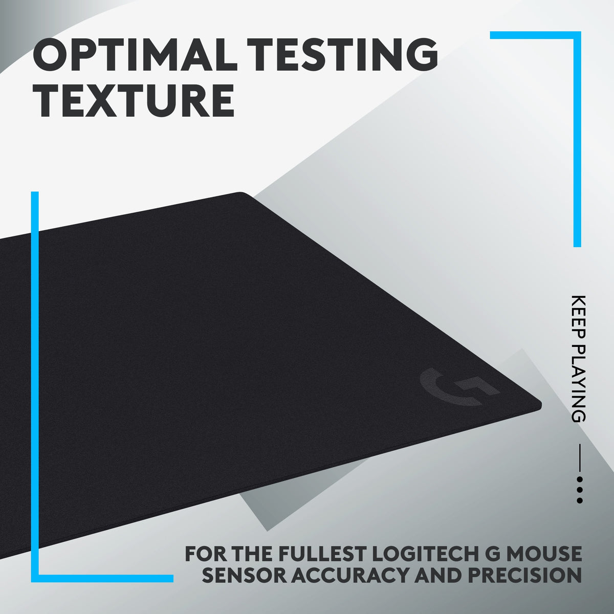 Logitech - G640 Cloth Gaming Mouse Pad with Rubber Base - Black