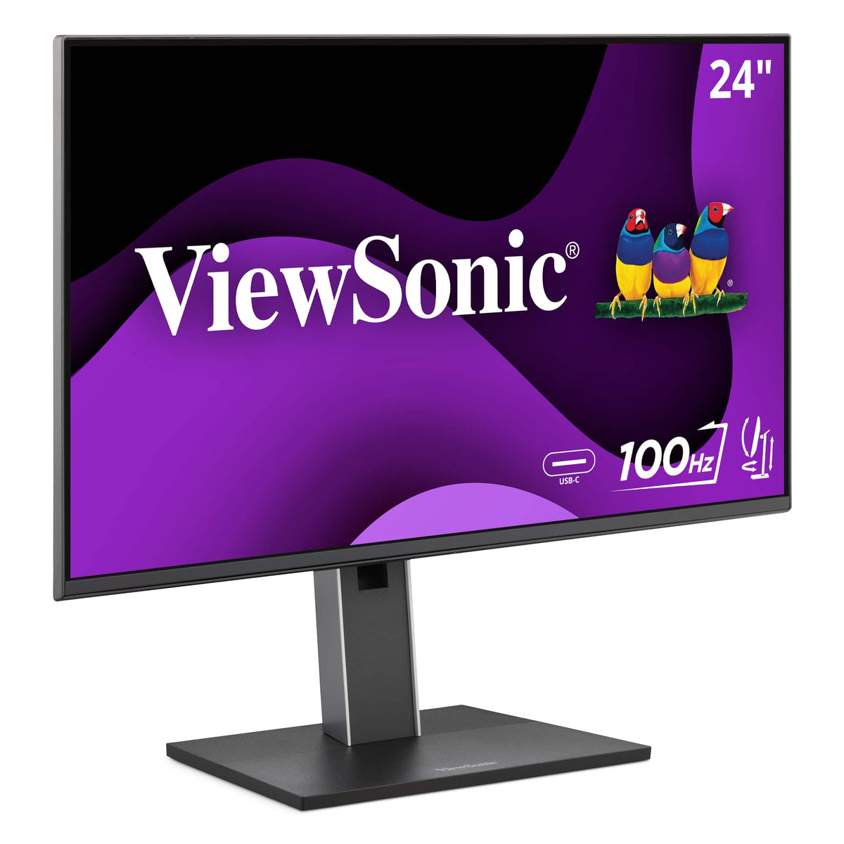 ViewSonic - VG2452 24 IPS FHD Ergonomic Monitor (USB Hub, HDMI, DisplayPort) - Black