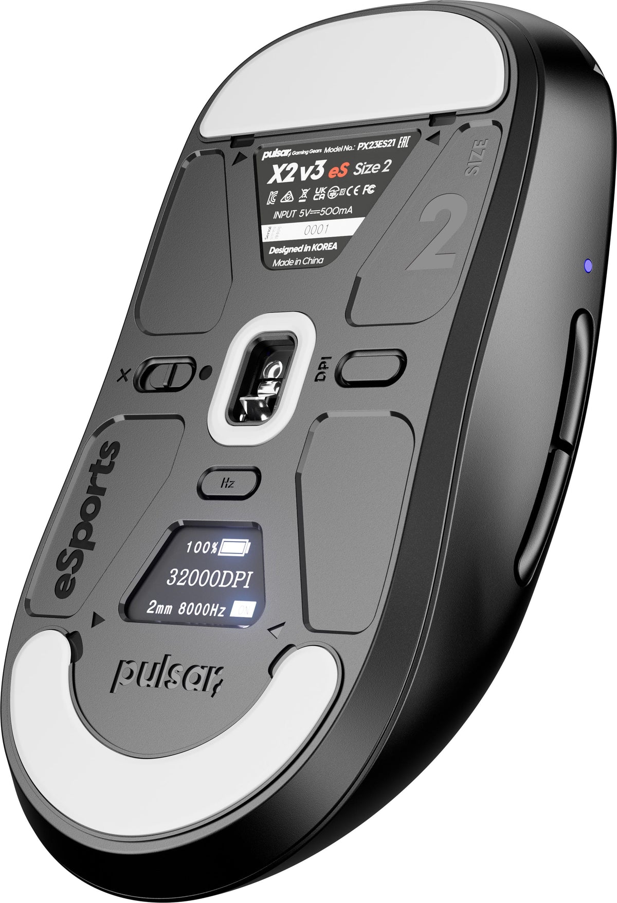 Pulsar - X2 V3 eS Mini Wireless Gaming Mouse - Wireless - Black