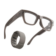 Meta - Ray-Ban Display & Neural Band | AI glasses with in-lens display - Shiny frame, large - band size 3 - Sand