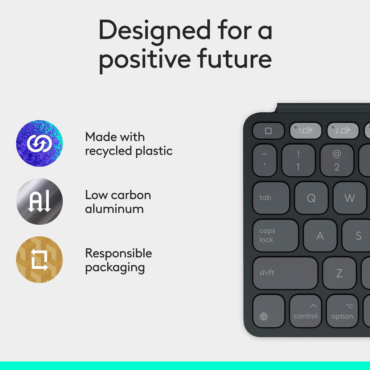 Logitech - Keys-To-Go 2 Slim Portable Bluetooth Keyboard for iPad, iPhone, Mac, and Apple TV With Built-in Cover - Graphite