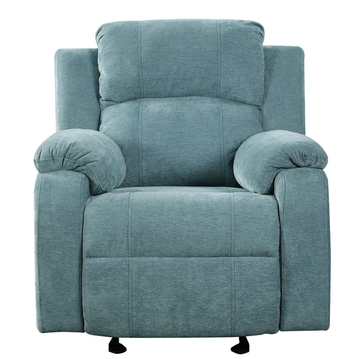 Sillón reclinable manual tapizado con 3 posiciones de respaldo ajustables