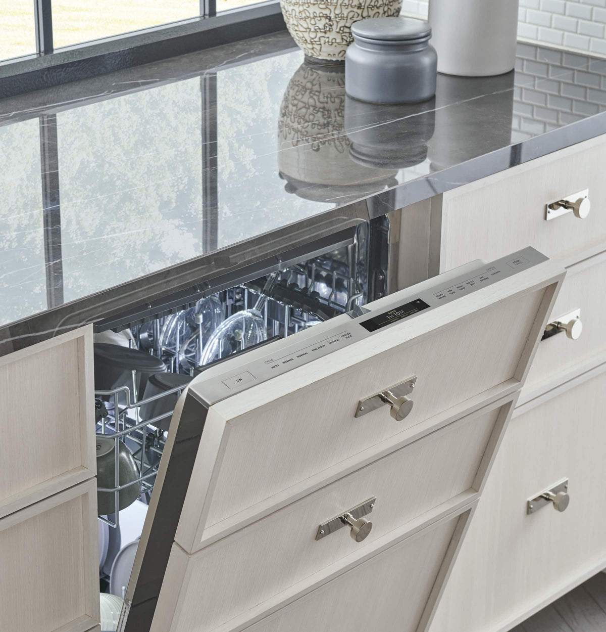 Monogram - 24" Top Control Smart Built-In Stainless Steel Tub Dishwasher with 3rd Rack, 40 dBA, and Advanced Water System - Custom Panel Ready