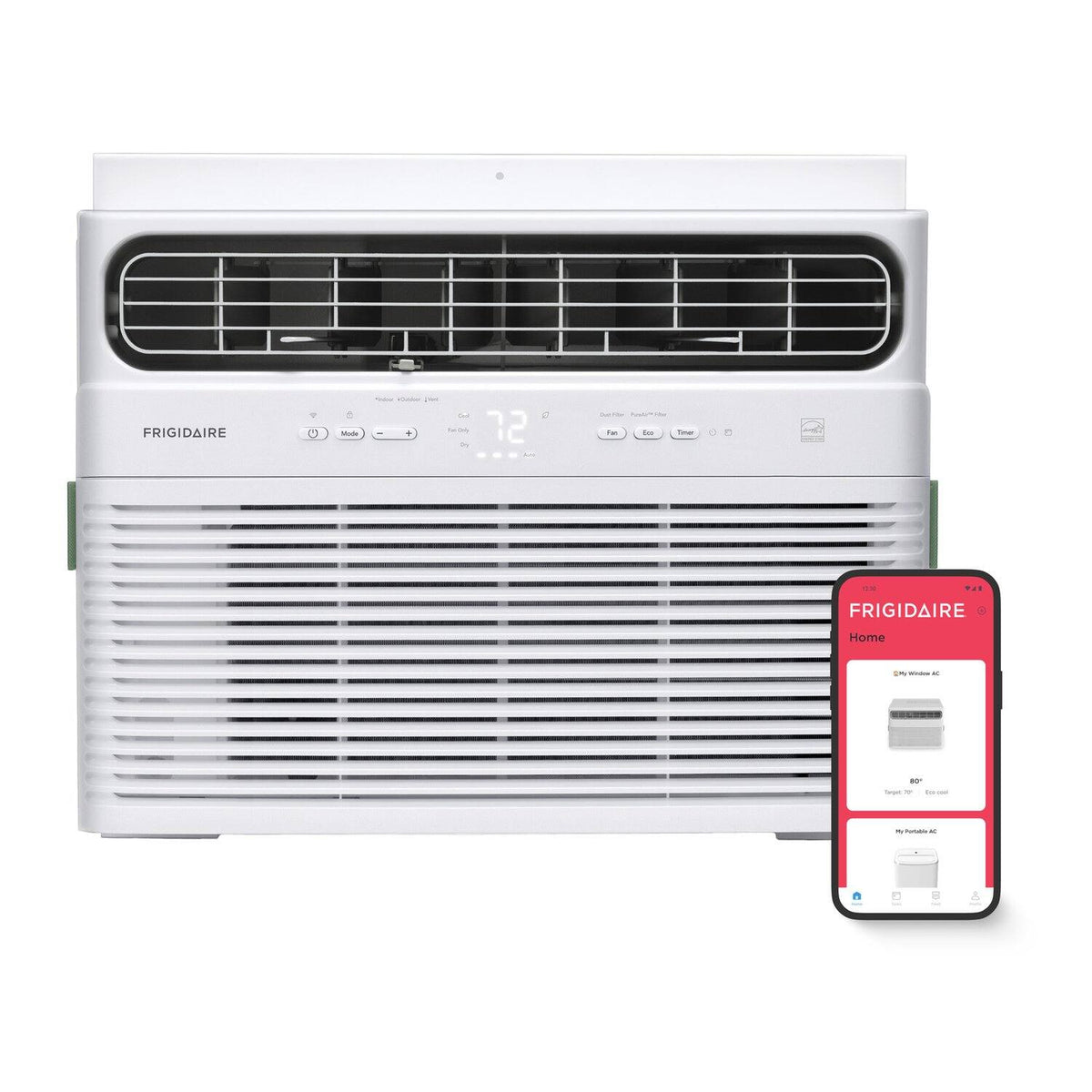 Frigidaire - 12,000 BTU 550 Sq. Ft. Smart Inverter Window Air Conditioner with Remote - White