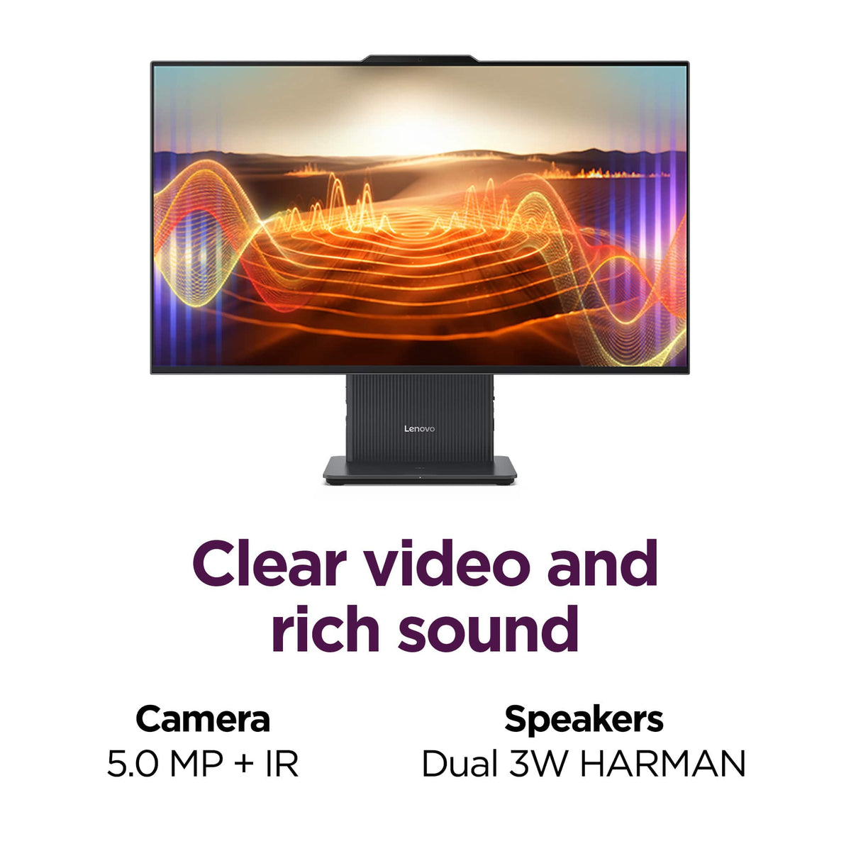 Lenovo - IdeaCentre AIO 27" 2K IPS LCD Touch-Screen All-In-One - Core Ultra 7 Processor 355 2026 - 16GB Memory - 1TB Storage - Luna Grey