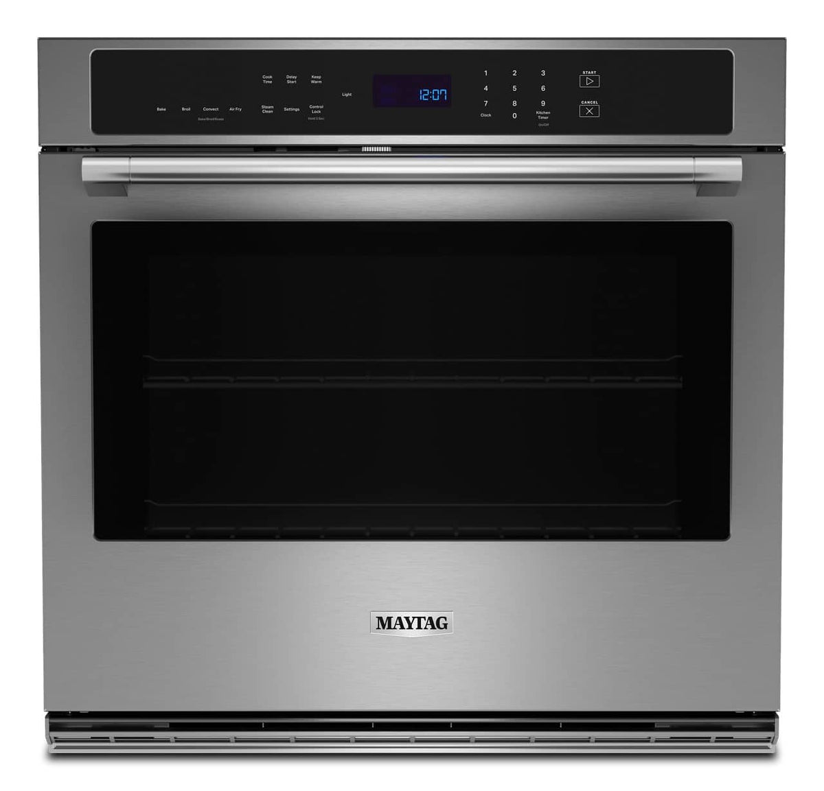 Maytag - 30-Inch Wide Single Wall Oven with EvenAir TRUE Convection System - 5.0 Cu. Ft - Fingerprint-Resistant Stainless Finish