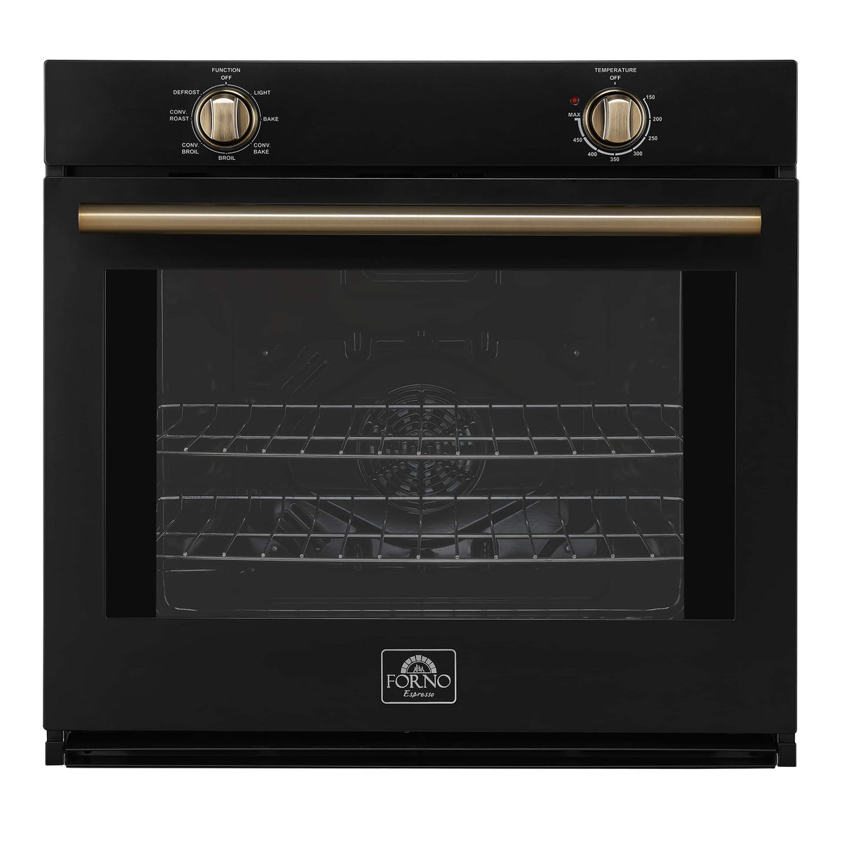 Forno Appliances - Vomero 30" 5 Cu. Ft. Built-In Electric Convection Single Wall Oven - Black