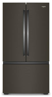 Whirlpool - 36 in. Wide 24 cu. ft. 3-Door French Door Counter Depth Refrigerator - Black Stainless Steel