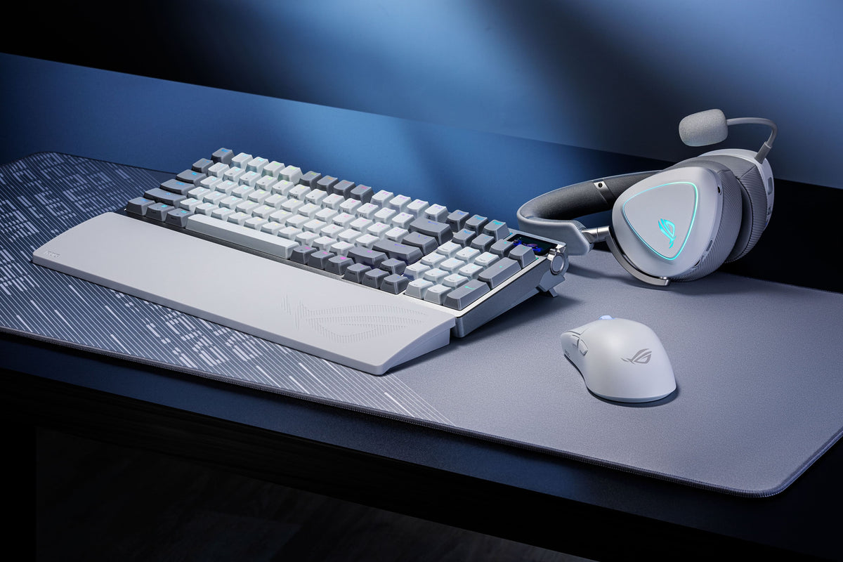 ASUS - ROG Azoth 96% Wireless Magnetic Hall Effect RGB Gaming Keyboard with Hot-Swappable ROG HFX V2 Switches - White