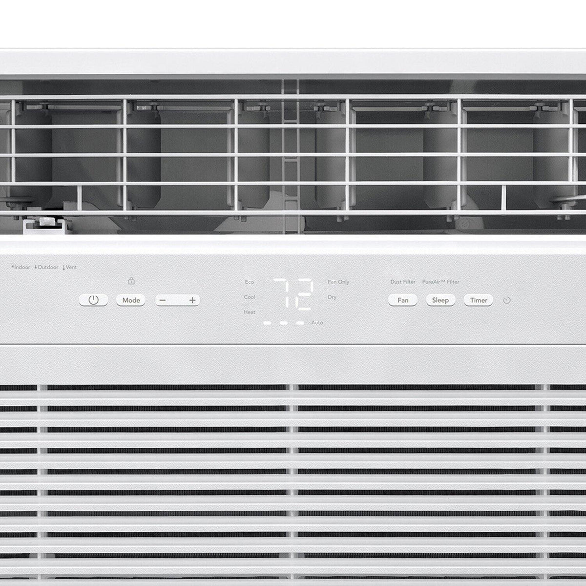 Frigidaire - 115V 18,000 BTU 1,000 Sq Ft Smart Window Air Conditioner with 16,000 BTU Supplemental Heat Function - White