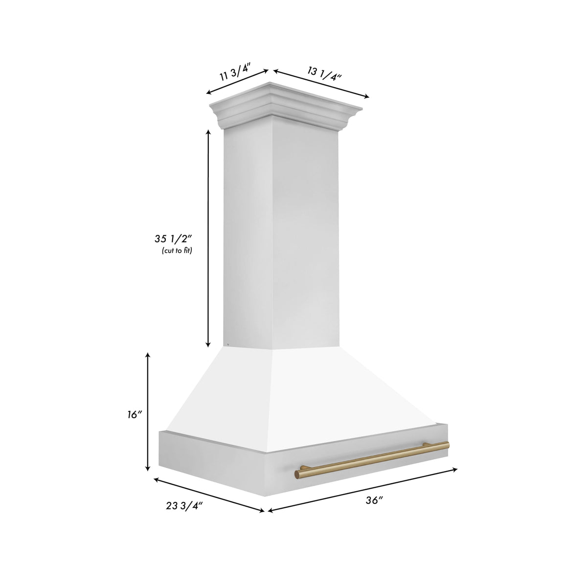 ZLINE Autograph Edition - 36 inches - Externally Vented - Wall Range Hood - Stainless Steel