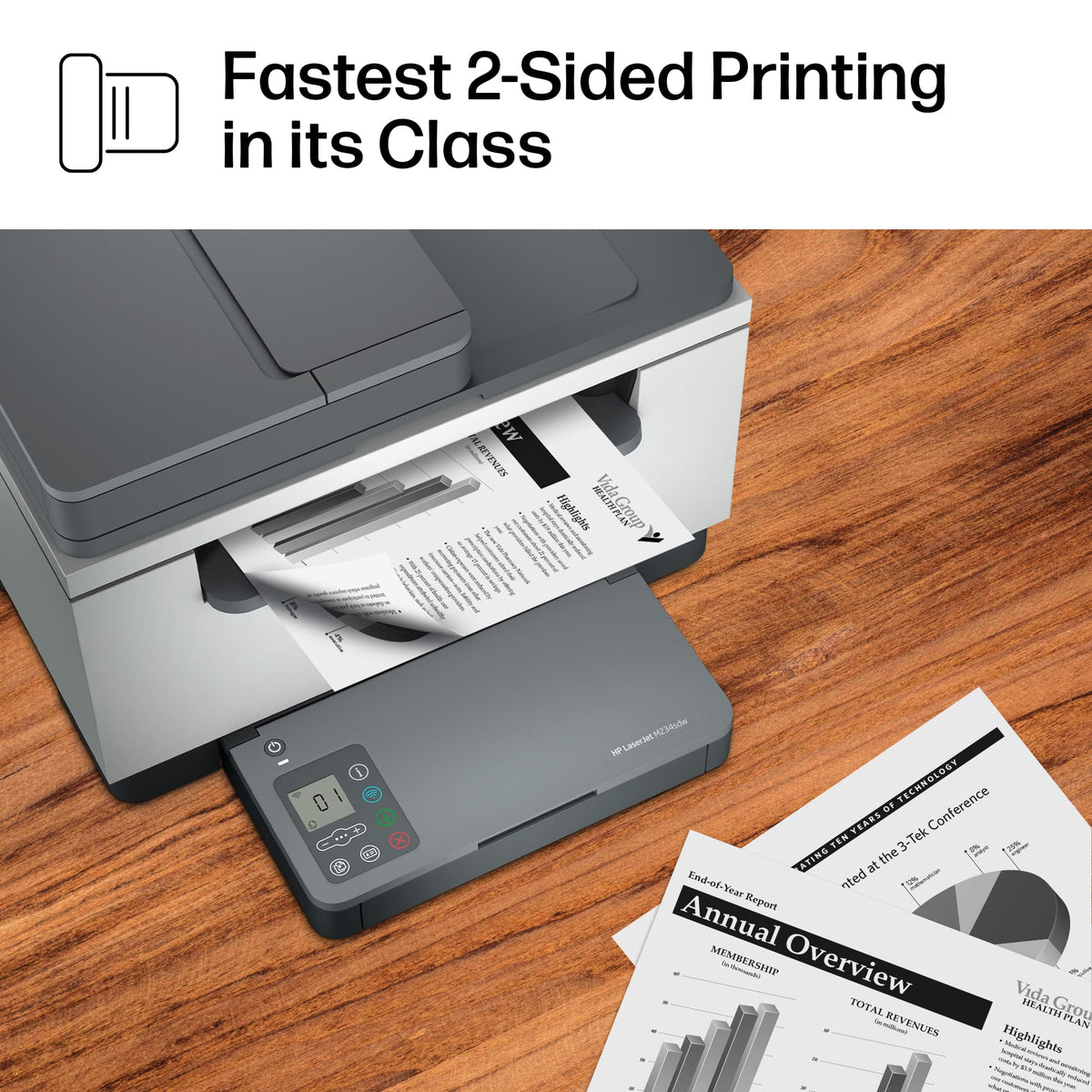HP - LaserJet M234sdw Wireless AI-Enabled Black-and-White Laser Printer - White & Slate