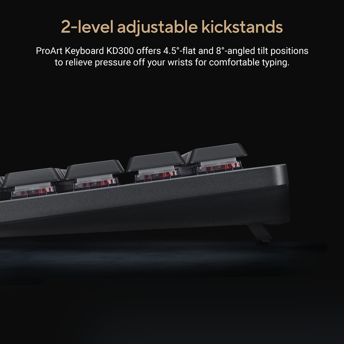 ASUS - ProArt KD300 65% Wireless Mechanical RGB Keyboard with RX Red Low-Profile Switches - Black