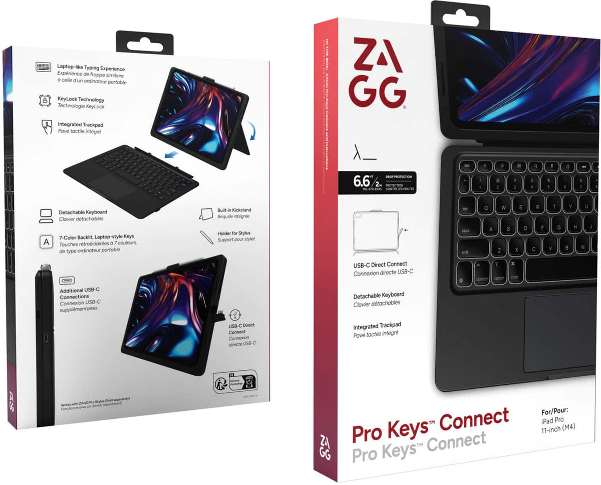 ZAGG - Pro Keys Connect Apple iPad Pro 11" (M5/M4) - Black