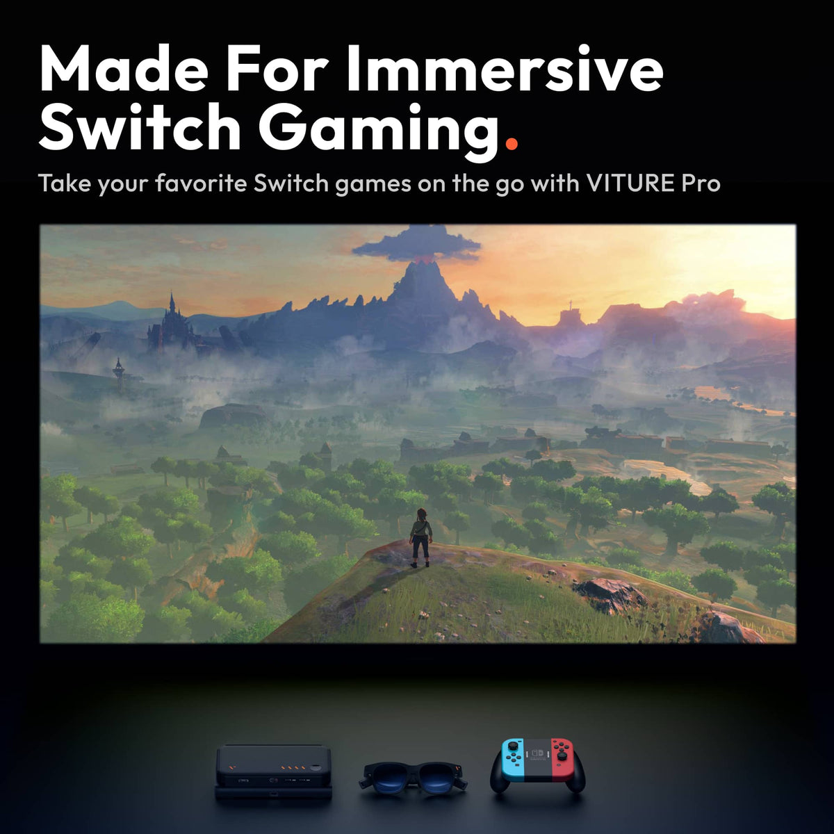 VITURE - Pro Mobile Dock - Immersive XR Experience for Switch 2, Co-op Stream & Play, 2D/3D Content - Black