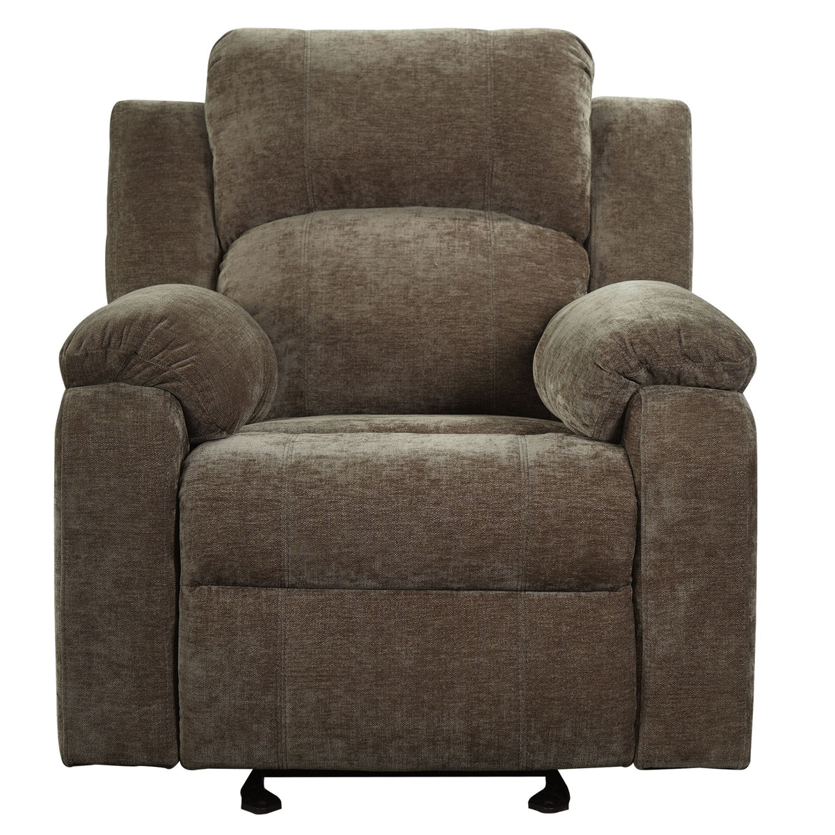 Sillón reclinable manual tapizado con 3 posiciones de respaldo ajustables