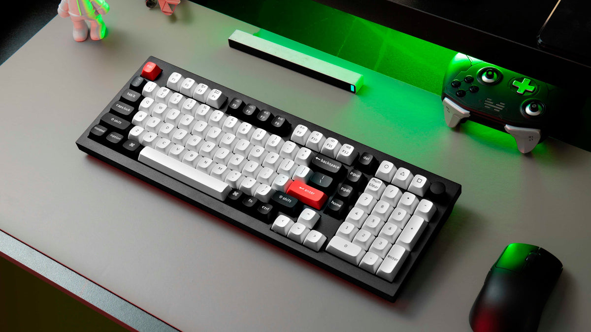 Keychron - Q5 HE Custom 96% Wireless Hall Effect Mechanical Switch Gaming Keyboard with Programmable QMK Launcher Software - Black